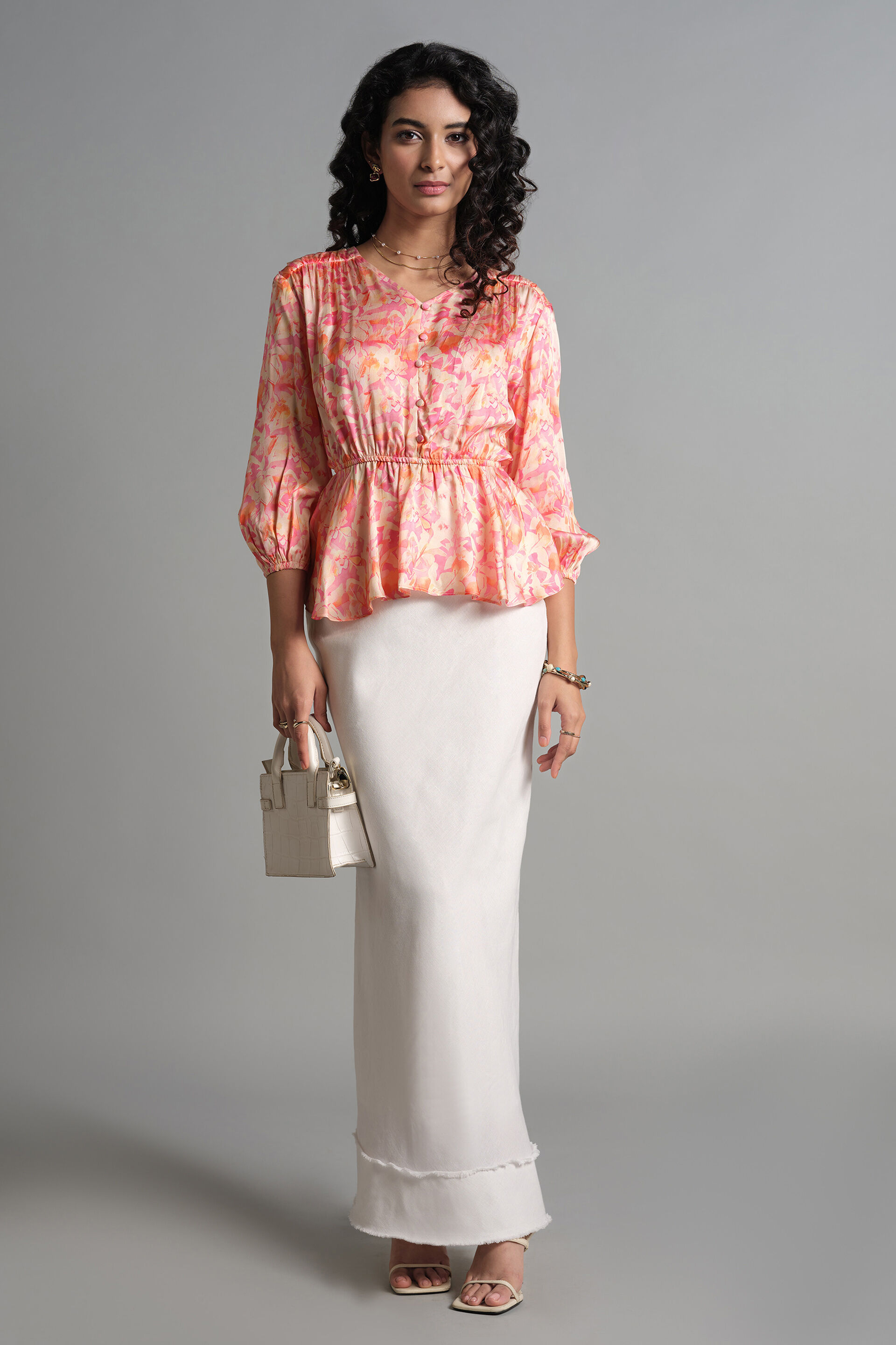 Pink Posy Top, Pink, image 3